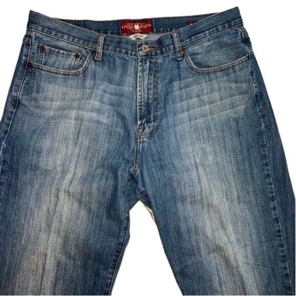 Lucky Brand 181 Relaxed Straight Jeans Size 38x30 Medium Wash 7MG1001 - Picture 3 of 12